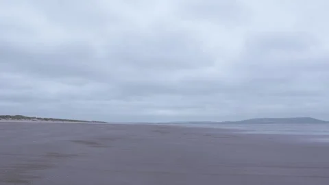 Welsh Beach during the Low Tide Stock Footage 293087771