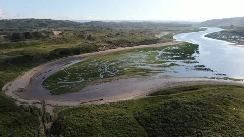 Welsh Beach Stock Footage 154682539