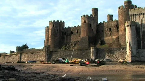 Welsh castle Stock Footage 330855