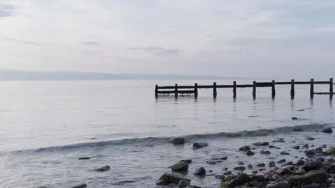 Welsh coast looking towards Eryri National Park, North Wales, UK Video stock 334431604