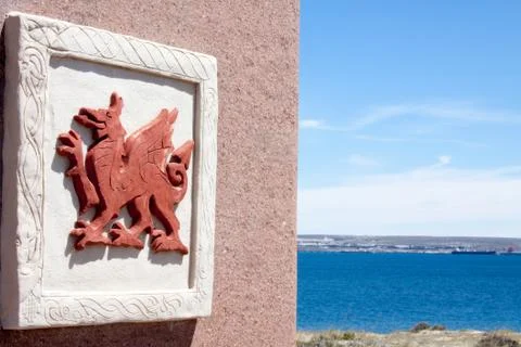 Welsh dragon statue Stock Photos