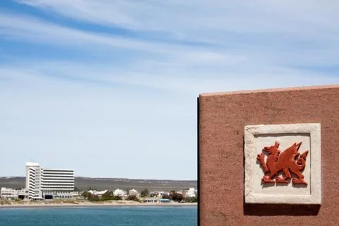 Welsh dragon statue Stock Photos