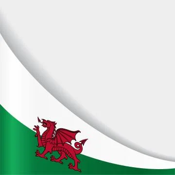 Welsh flag background. Vector illustration. Stock Illustration