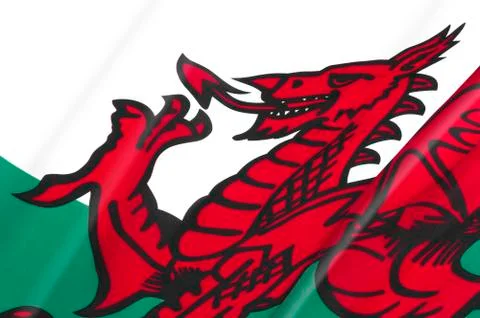 Welsh Flag close-up Stock Photos