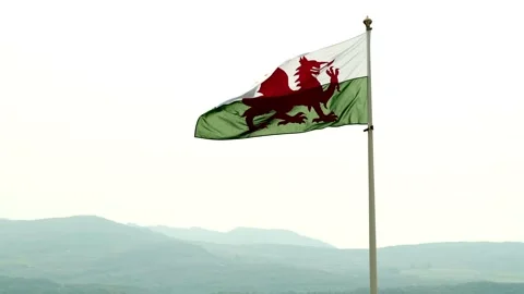 Welsh Flag Stockbeeldmateriaal 200961811