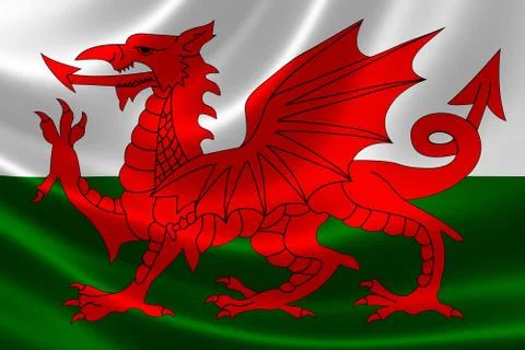 Welsh Flag Stock Illustration