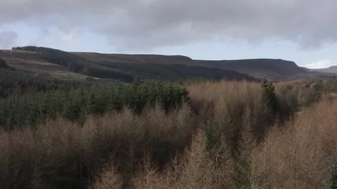 Welsh Mountains aerial Stock Footage 244936910