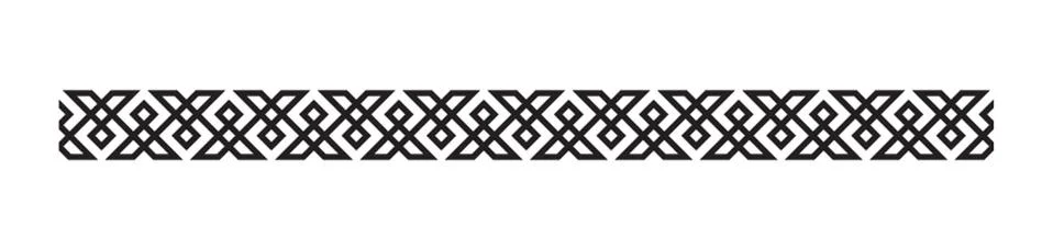 Welsh Pattern Border Design 스톡 일러스트
