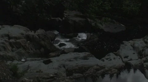 Welsh River at Night Stock Footage 989778