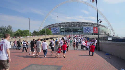 Wembley England Match Stock Footage 23210992
