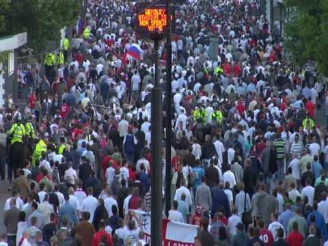 Wembley Fans Stock Footage 12083543