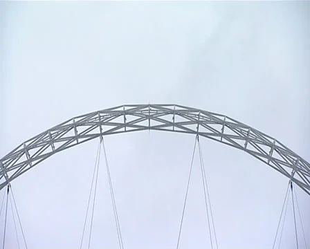 Wembley stadium pan down from arch Stock Footage 32575176