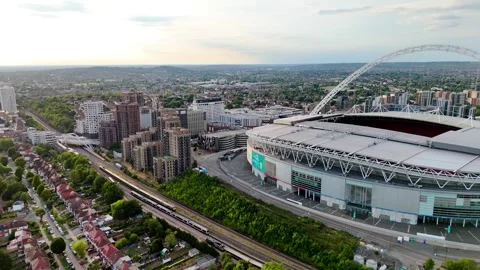 Wembley Stadium - Pan (Left to Right) Corner Slow 스톡 동영상 315459158