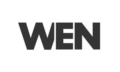 WEN logo design template with strong and modern bold text. Initial based ve.. イラスト素材