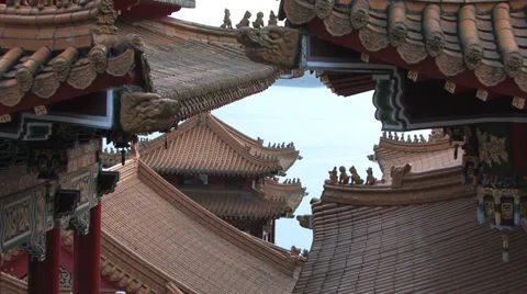 Wen Wu Temple at Sunset Stock Footage 39764994