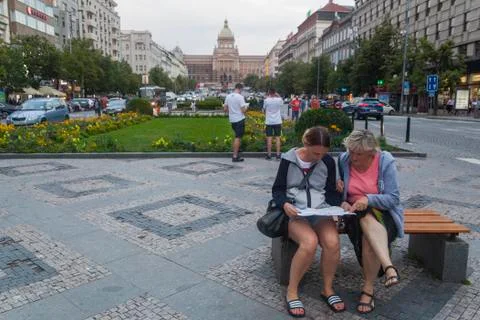 Wenceslas Square Stock Photos
