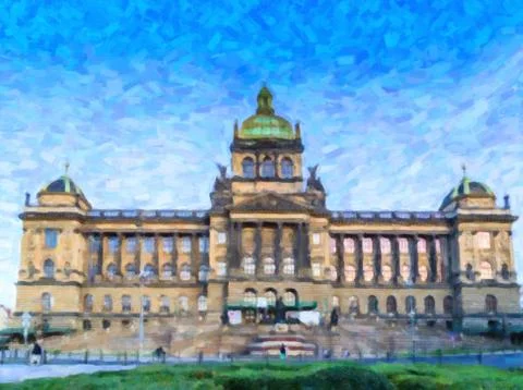 Wenceslas Square in Prague Stock Photos