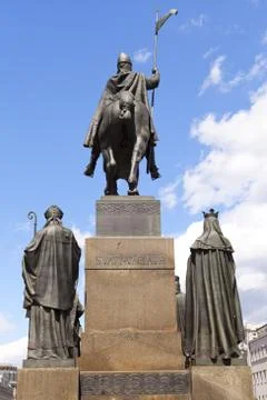 Wenceslas Statue Foto stock