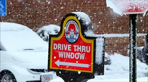 Wendy's drive thru sign Stock-Footage 35330562