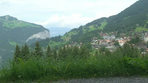 Wengen mountain view Stock Footage 809801