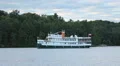 Wenonah II antique steamboat in Muskoka. HD Footage