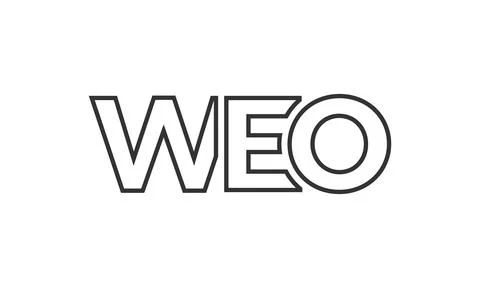 WEO logo design template with strong and modern bold text. Initial based ve.. Stock Illustration