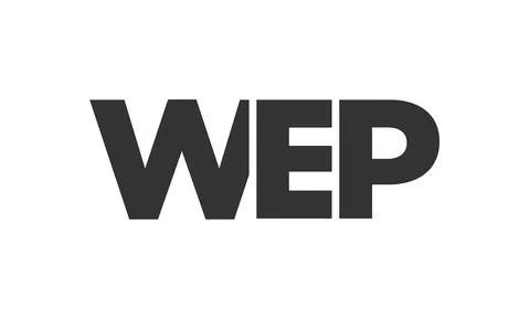 WEP logo design template with strong and modern bold text. Initial based ve.. Stock Illustration