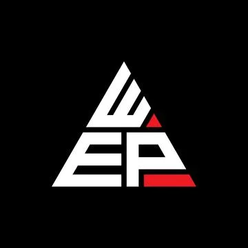 WEP triangle letter logo design with triangle shape. WEP triangle logo desi.. Stock Illustration