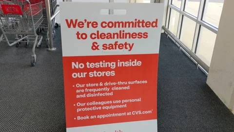 We're Committed to Cleanliness and Safety Signage Stock Footage 152438334