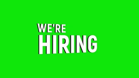 We're hiring 3D Text 4k Animation on White Alpha Channel black Green Screen.. 스톡 동영상 313627723