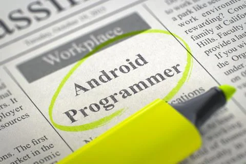 We're Hiring Android Programmer Stockillustratie