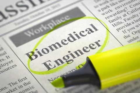 We're Hiring Biomedical Engineer Stock Illustration