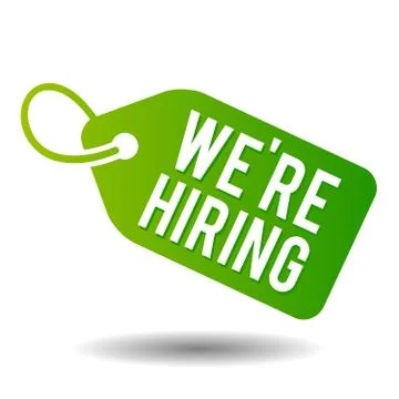 We're hiring. Eps10 vector label. Stock Illustration