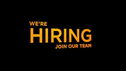 We're hiring join our team 3D Text 4k Animation on White Alpha Channel blac.. Stock Footage 313627754