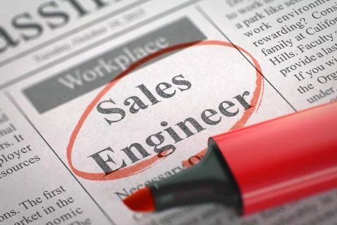 We're Hiring Sales Engineer イラスト素材