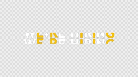 We're hiring text animation with loading style for job recruitment announcements Stock Footage 336548304
