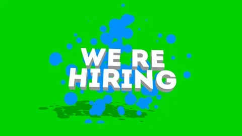 Were hiring-Toon Text Stock Footage 122575135