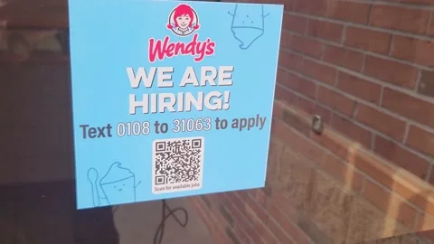 We're Hiring Wendy's Fast Food Restauran... | Stock Video | Pond5