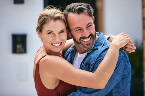 Were just so inseparable. Cropped portrait of an affectionate couple posing for Stock Photos