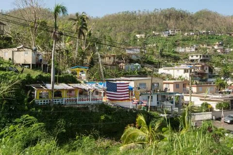 We're still American in Puerto Rico Stock Photos