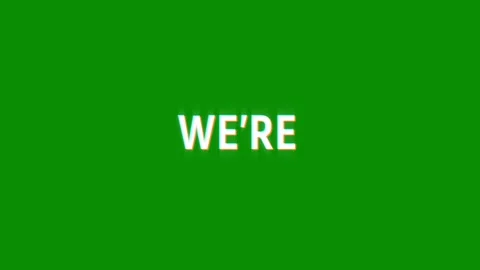 We're text glitch animation effect abstract on black background Stock Footage 313271468