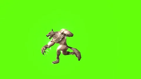 Werewolf attack Green screen animation 3D Rendering Stock Footage 277318099