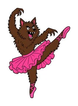Werewolf Ballerina Stock Illustration