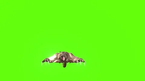 Werewolf Death Green screen animation 3D Rendering Video stock 277319164
