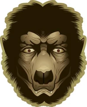 Werewolf face Stock Illustration