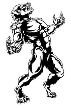 Werewolf Horror Monster Stock Illustration