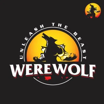 Werewolf logo Stock Illustration