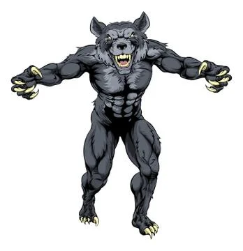 Werewolf mascot Stock Illustration