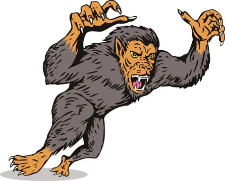 Werewolf monster. Stock Illustration