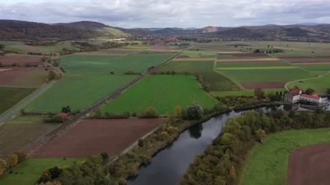 The Werra River Stock Footage 163647712